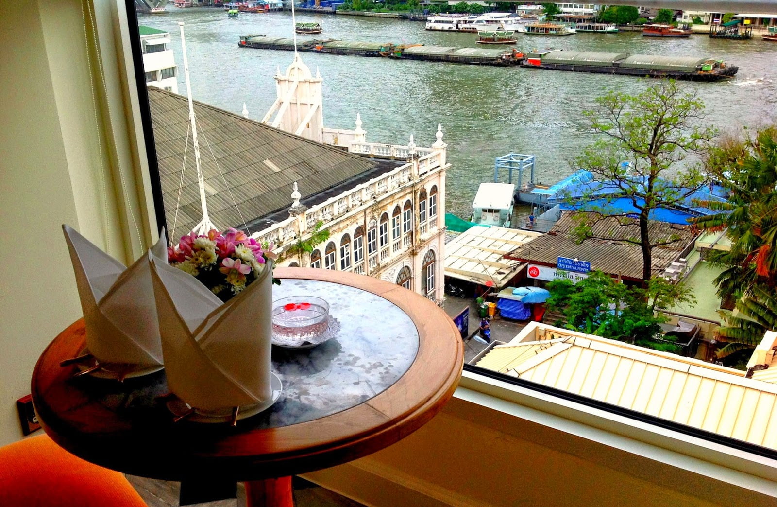 A room with a view at The Mandarin Oriental in Bangkok