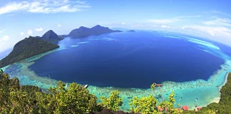 The protected marine reserve in Malay Borneo