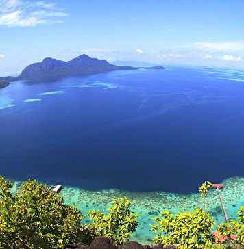 The protected marine reserve in Malay Borneo