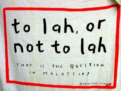 A common Malaysian expression printed on a shirt