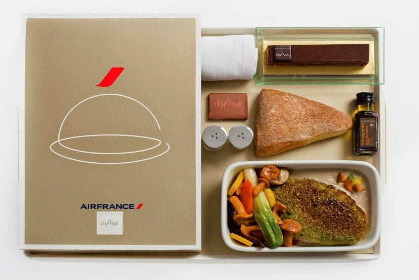 Air France onboard menu offering