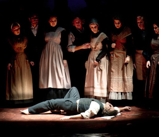 A theatre scene at the Scala in Milan