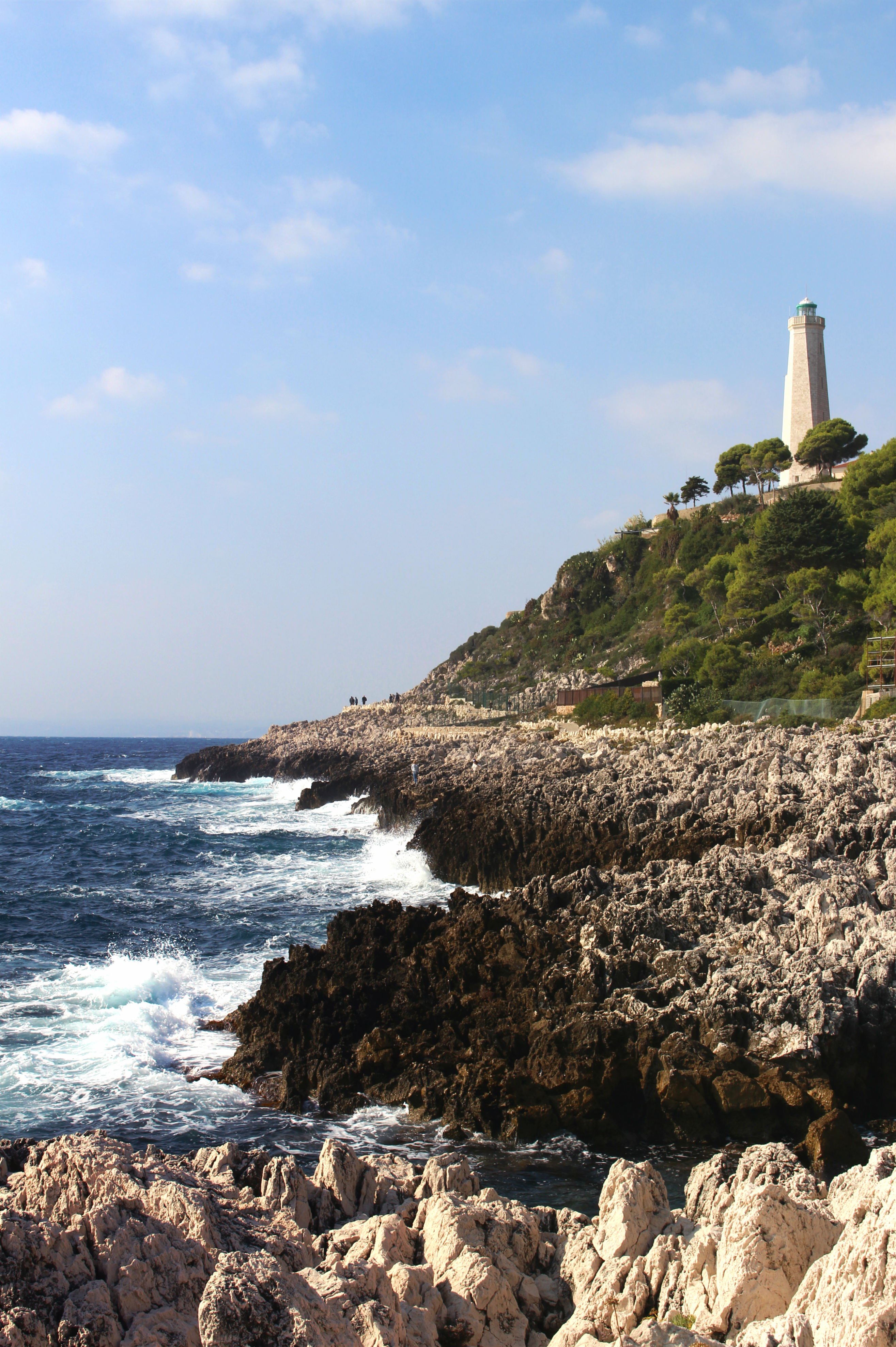 A rocky trail for hikers along the coast in the South of France