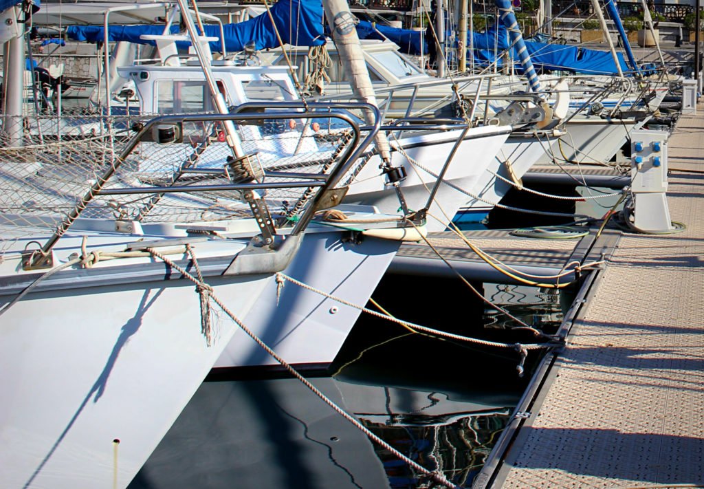 Sailboats in the marina in the coastal village of Cap-Ferrat