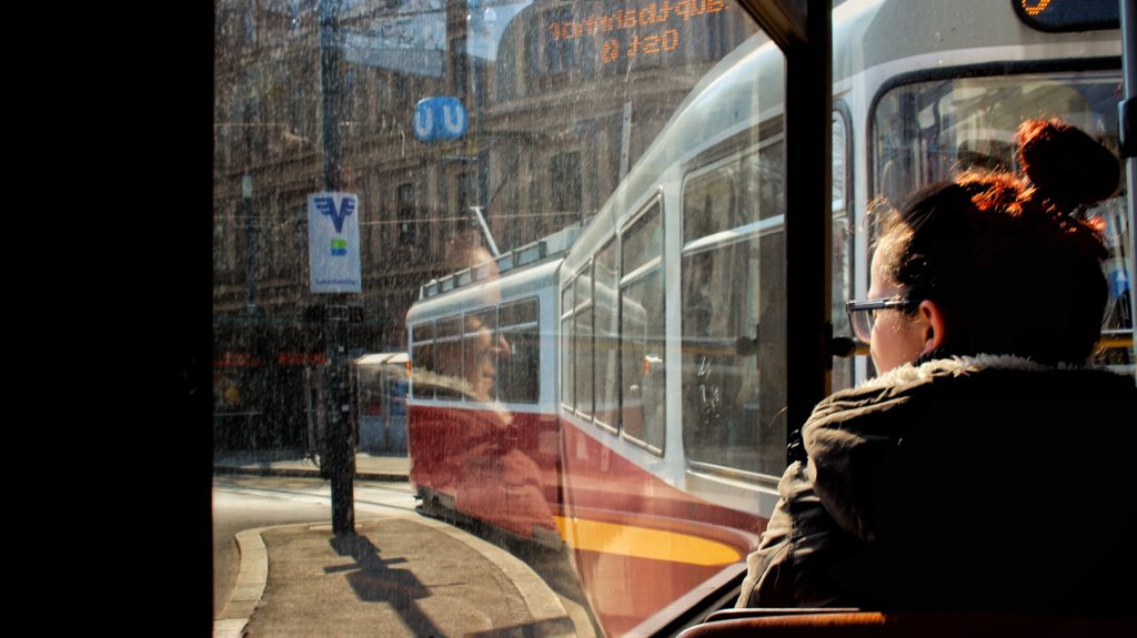 Tram ride in Vienna