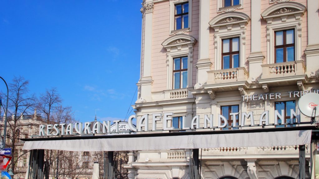 Exterior of Cafe Landtmann in Vienna