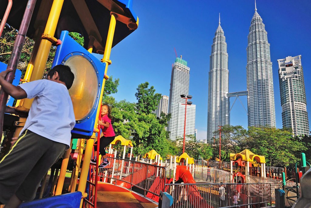 kid's playground in the park 