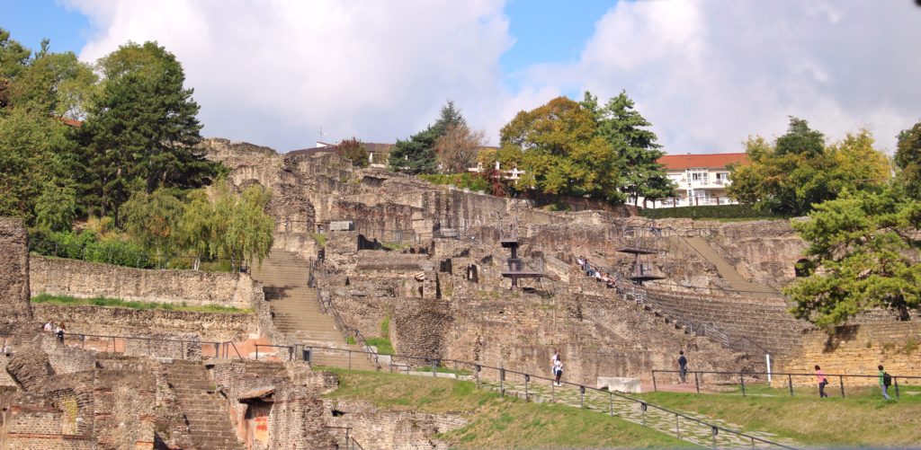 Roman ruins in the city of Lyon France - Flying Baguette