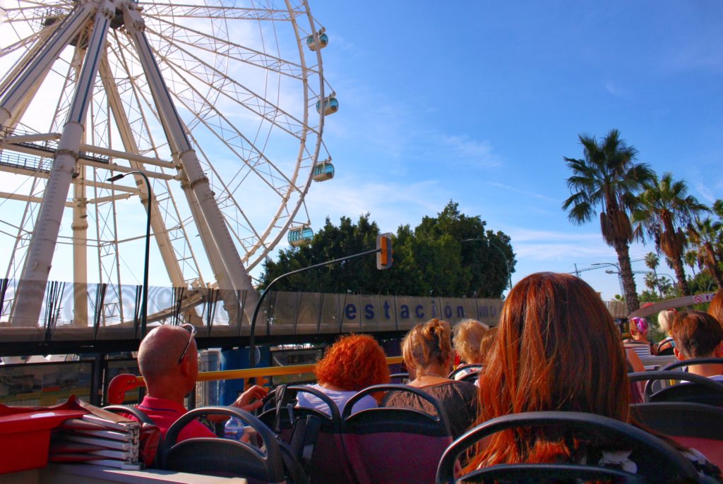 Sightseeing bus in the city