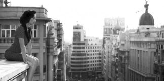 Madrid Buildings in Black and White