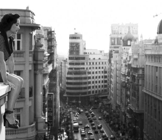 Madrid Buildings in Black and White