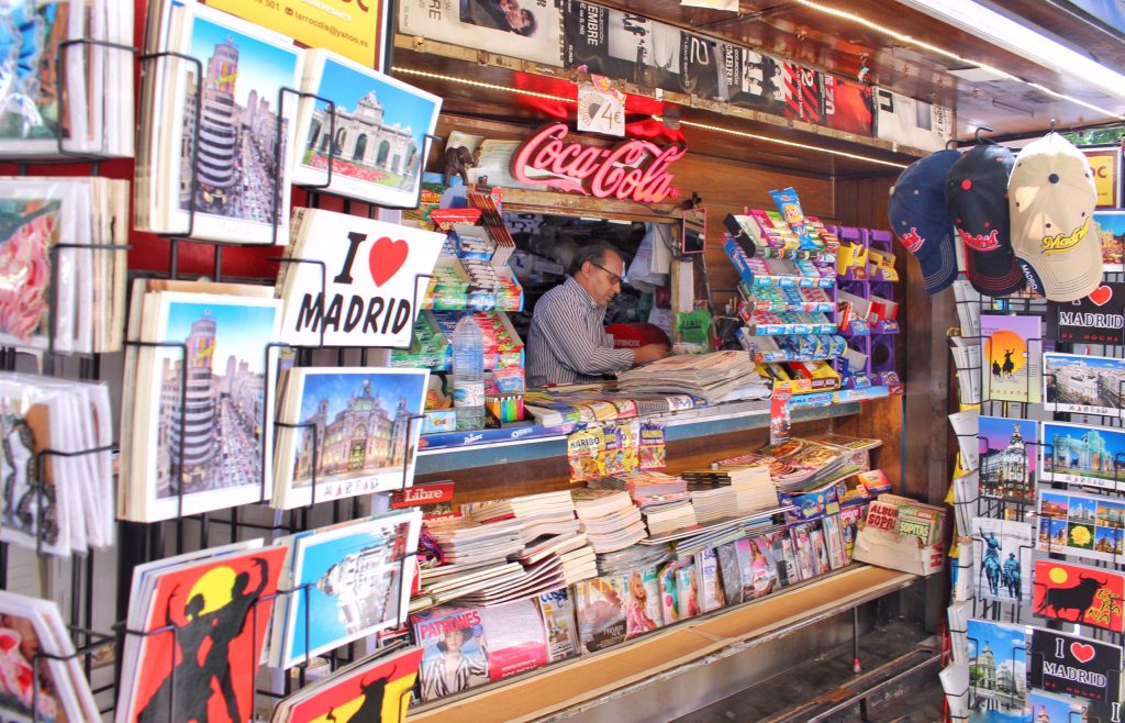 A kiosk full of postcards and souvenirs 