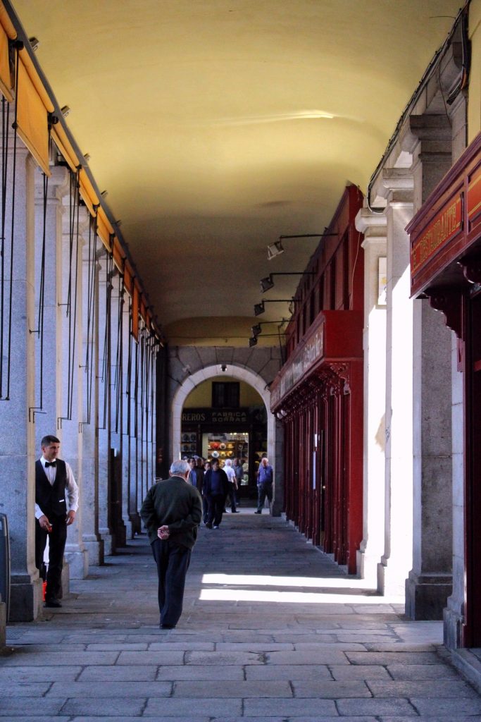 Waiters serving drinks at Plaza Mayor in Madrid