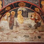 medieval frescoes on the wall