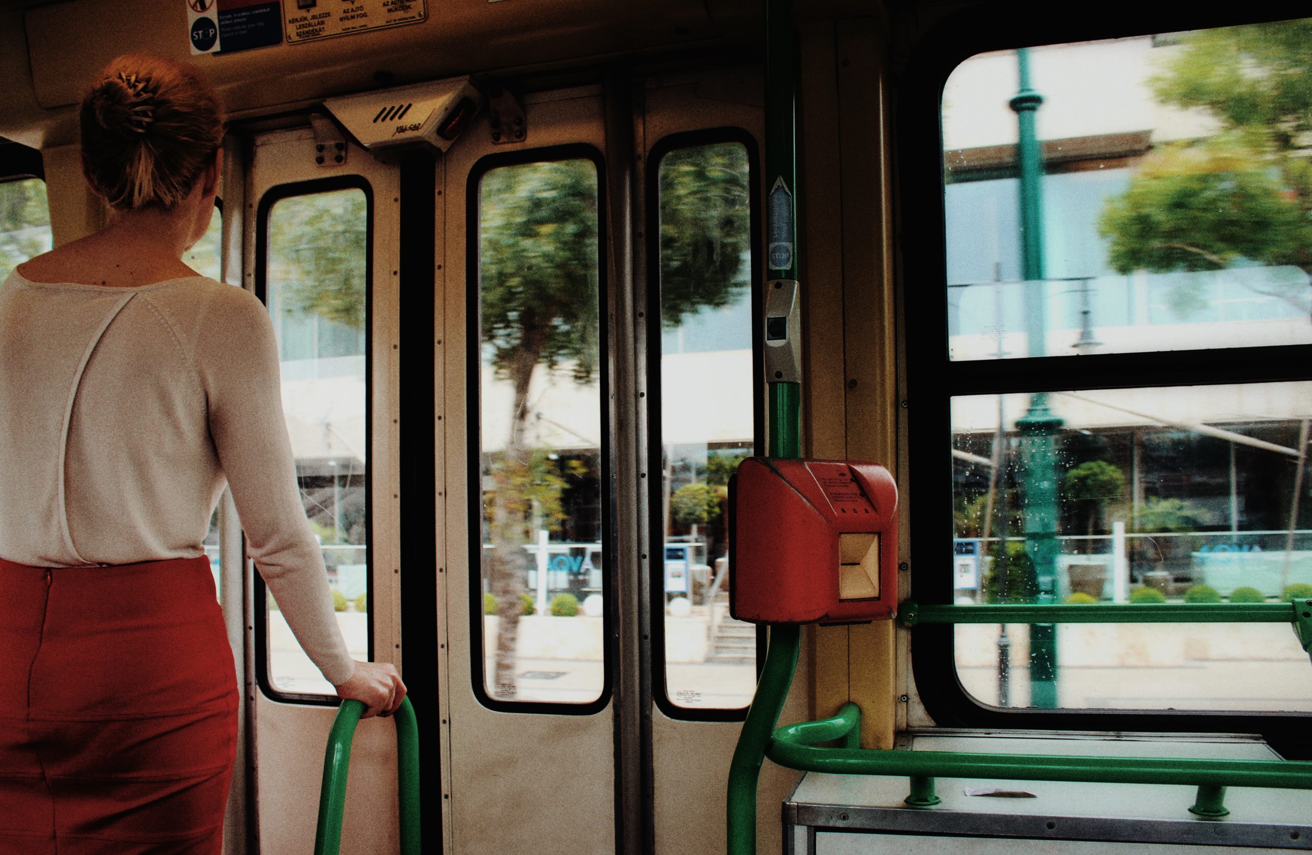 passenger in a train