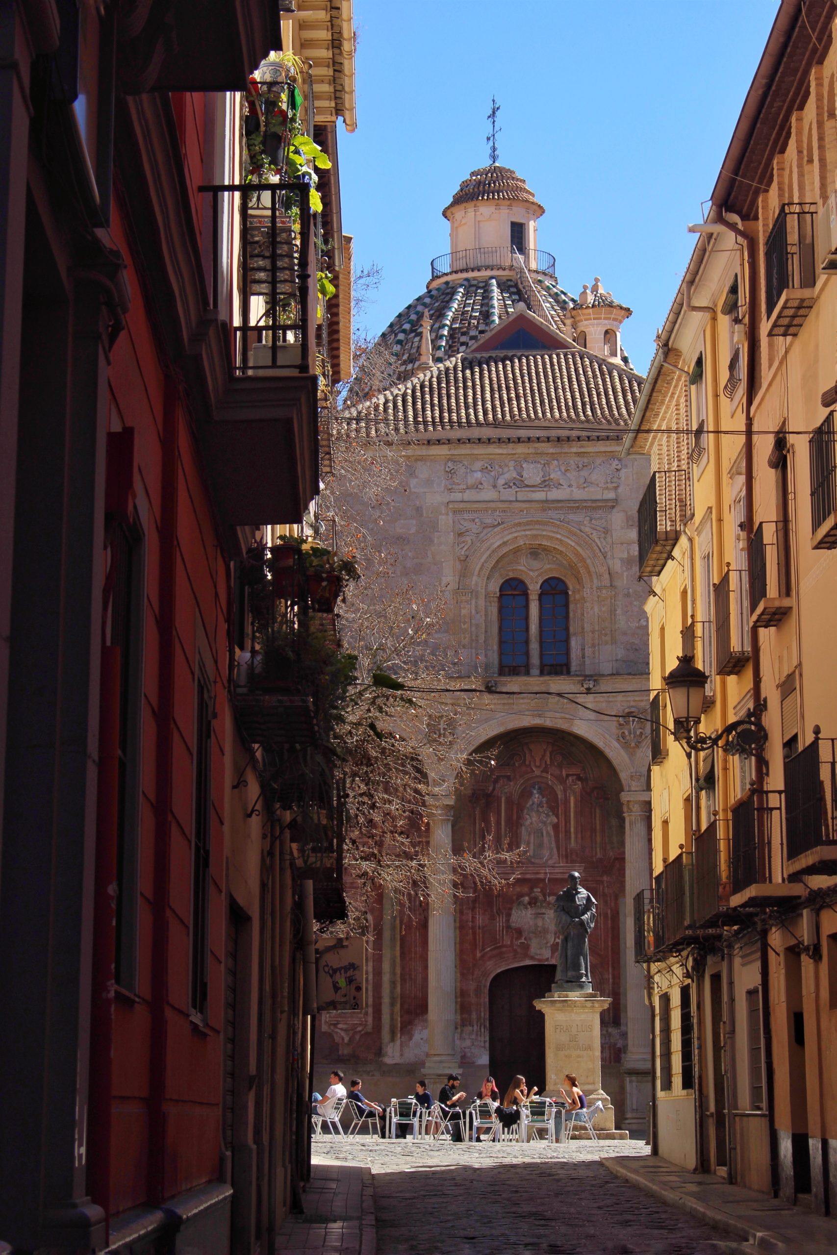 The Realejo neighborhood in the old town of Granada in Spain