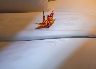 A Japanese origami feature in a Prestige Suite Room