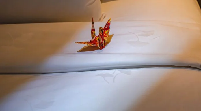 A Japanese origami feature in a Prestige Suite Room