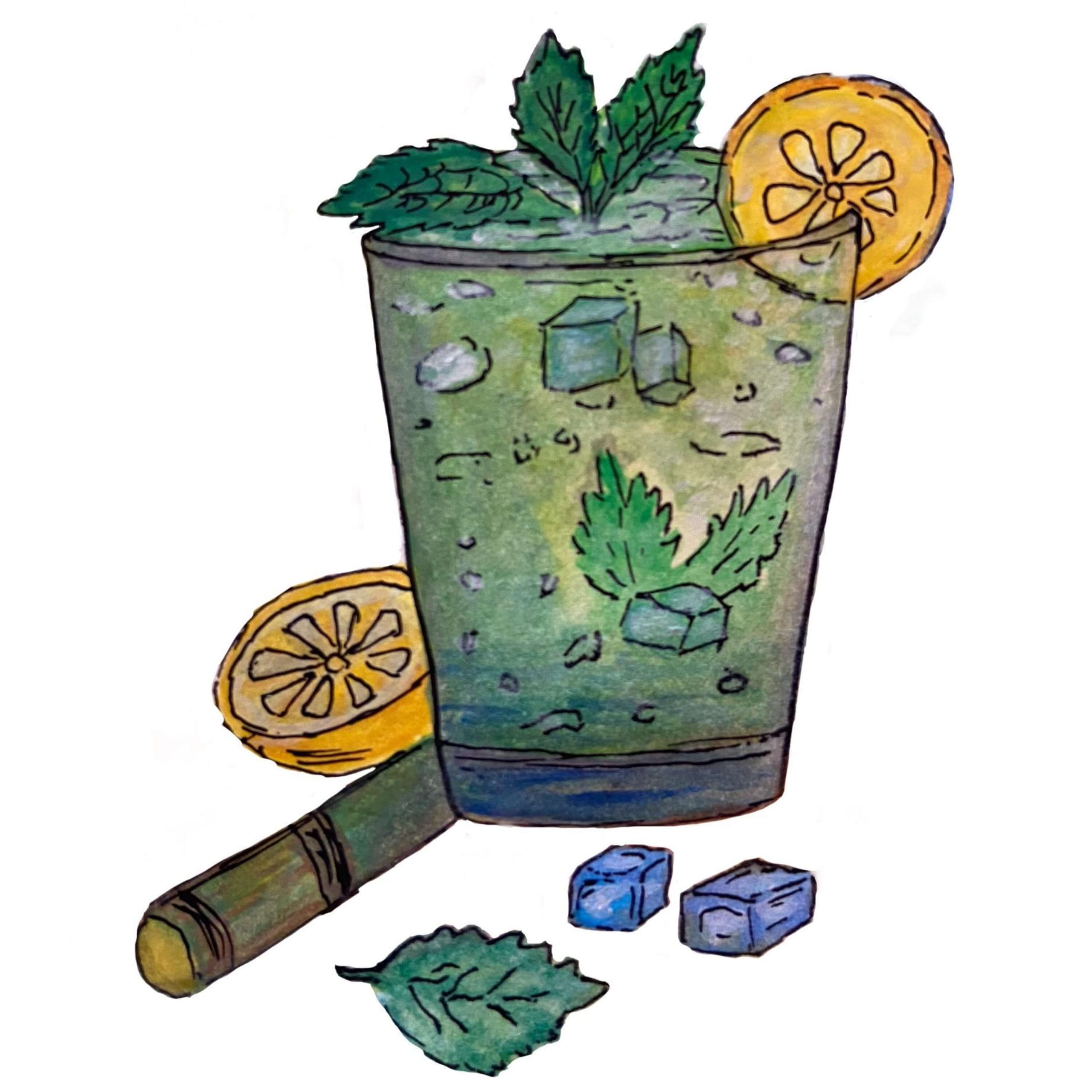 a glass of sugarcane juice
