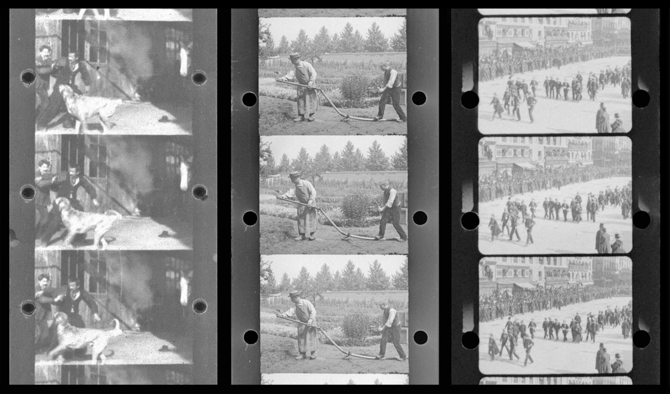 The earlier film reels used by the Lumiere Brothers 